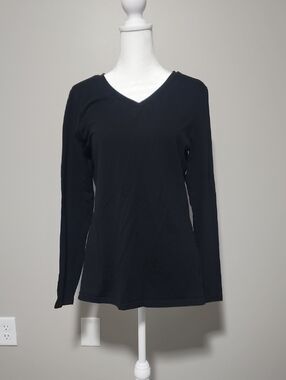 Women’s V-Neck Long Sleeve Top - Black (Set Of 5)